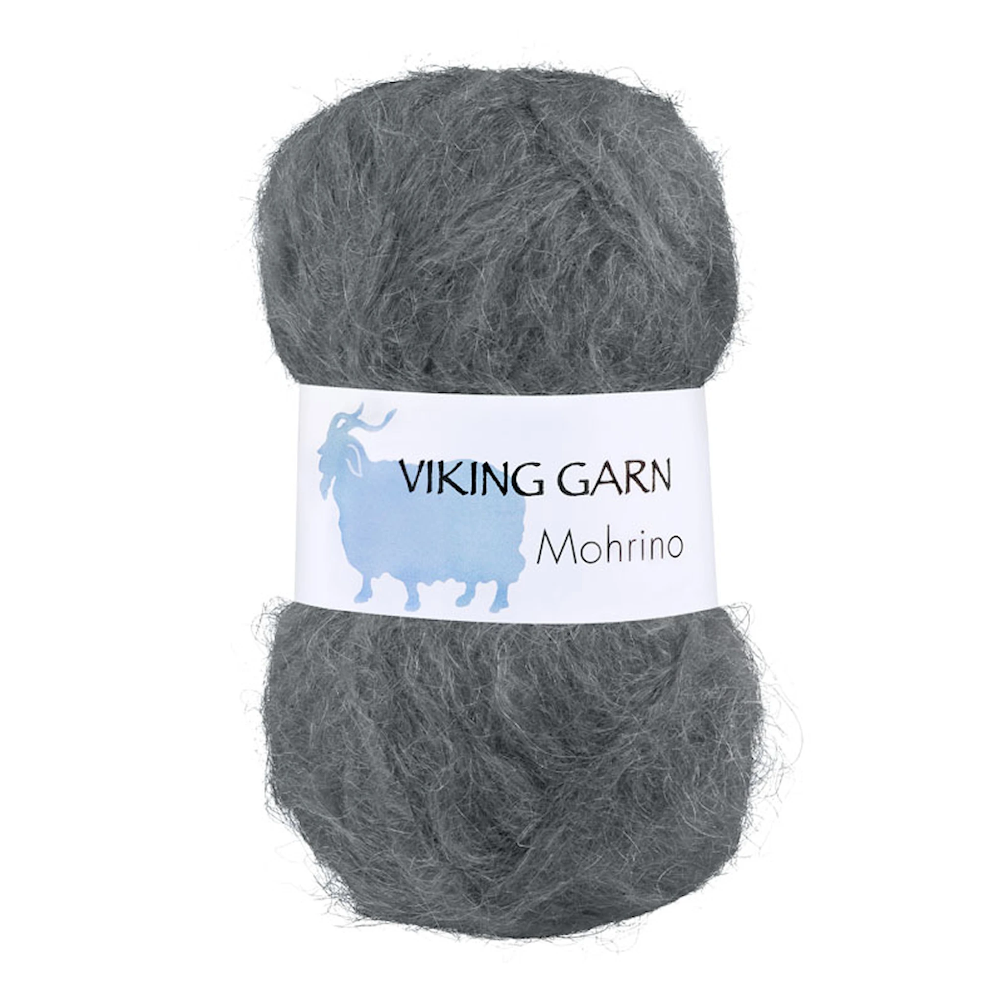 Produktbild för Mohrino Garn 50 g Mörkgrå 515 Viking Garn