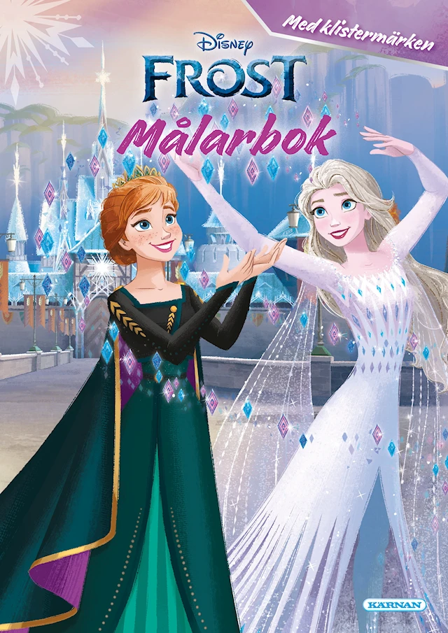 Målarbok Frost med klistermärken Kärnan