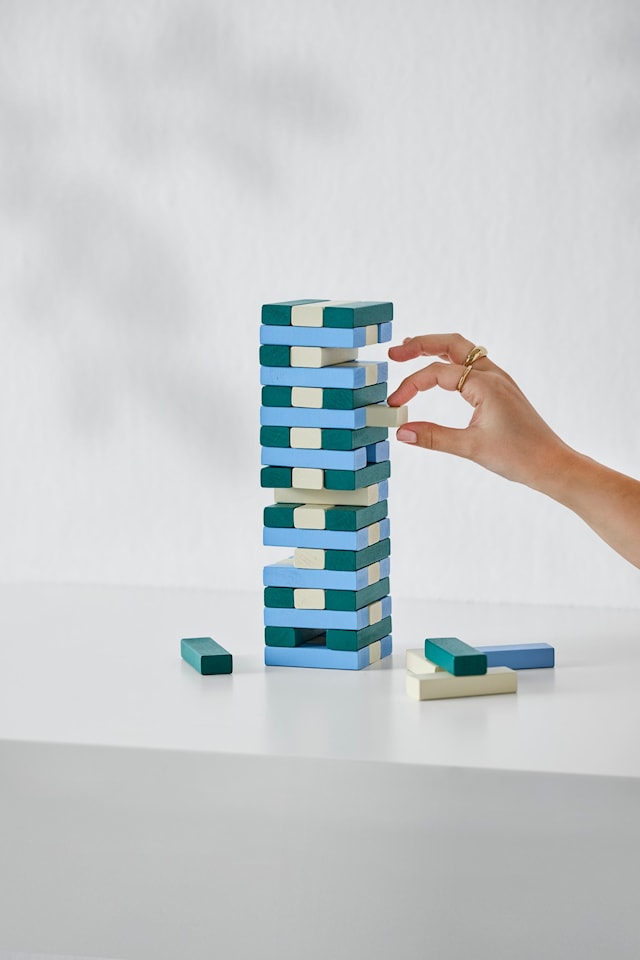 Produktbilde 2 for Play Tumbling Towers Green/Blue Printworks