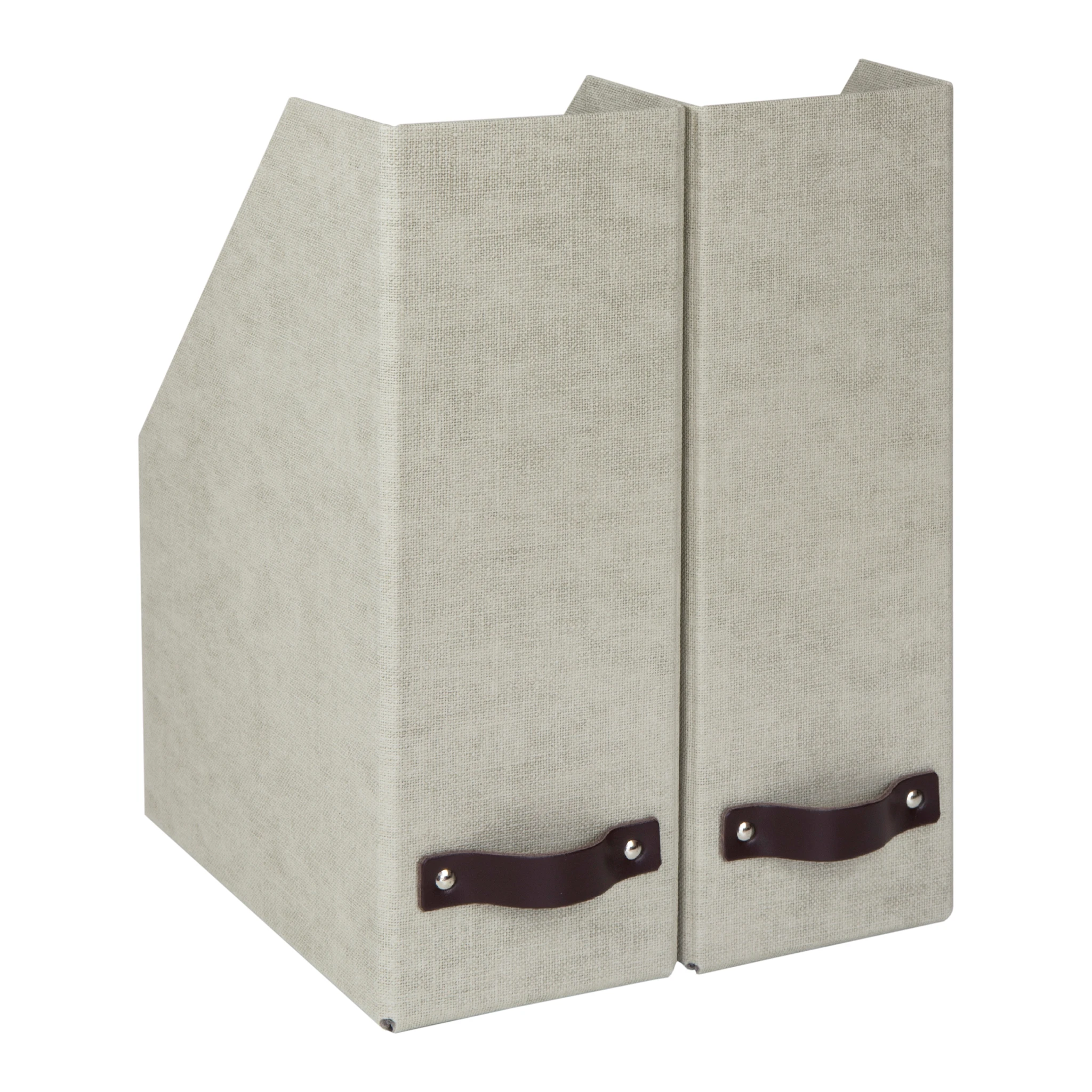 Produktbild för Tidsskriftssamlare William Linen 2-pack Bigso Box of Sweden