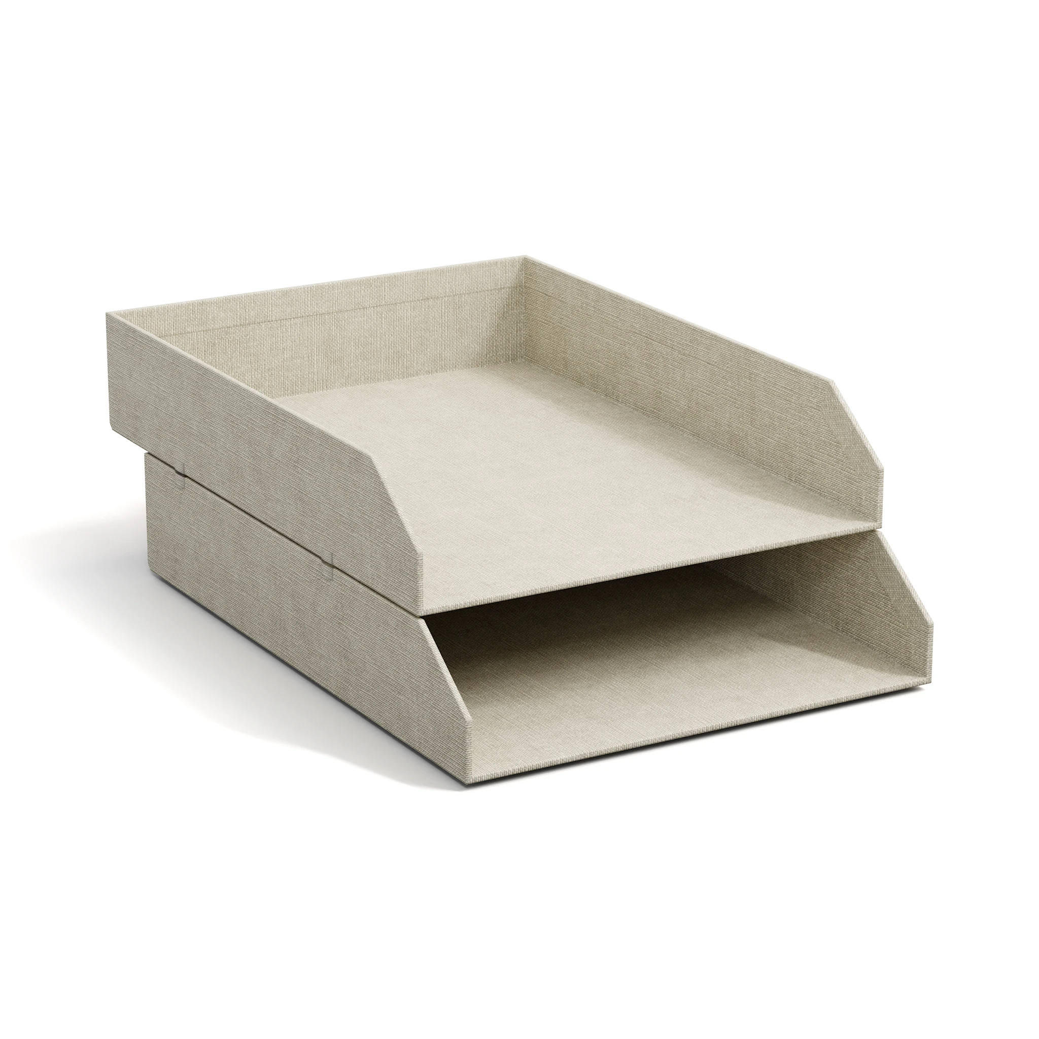 Produktbild för Brevkorg Stapelbar Linen 2-pack Bigso Box of Sweden