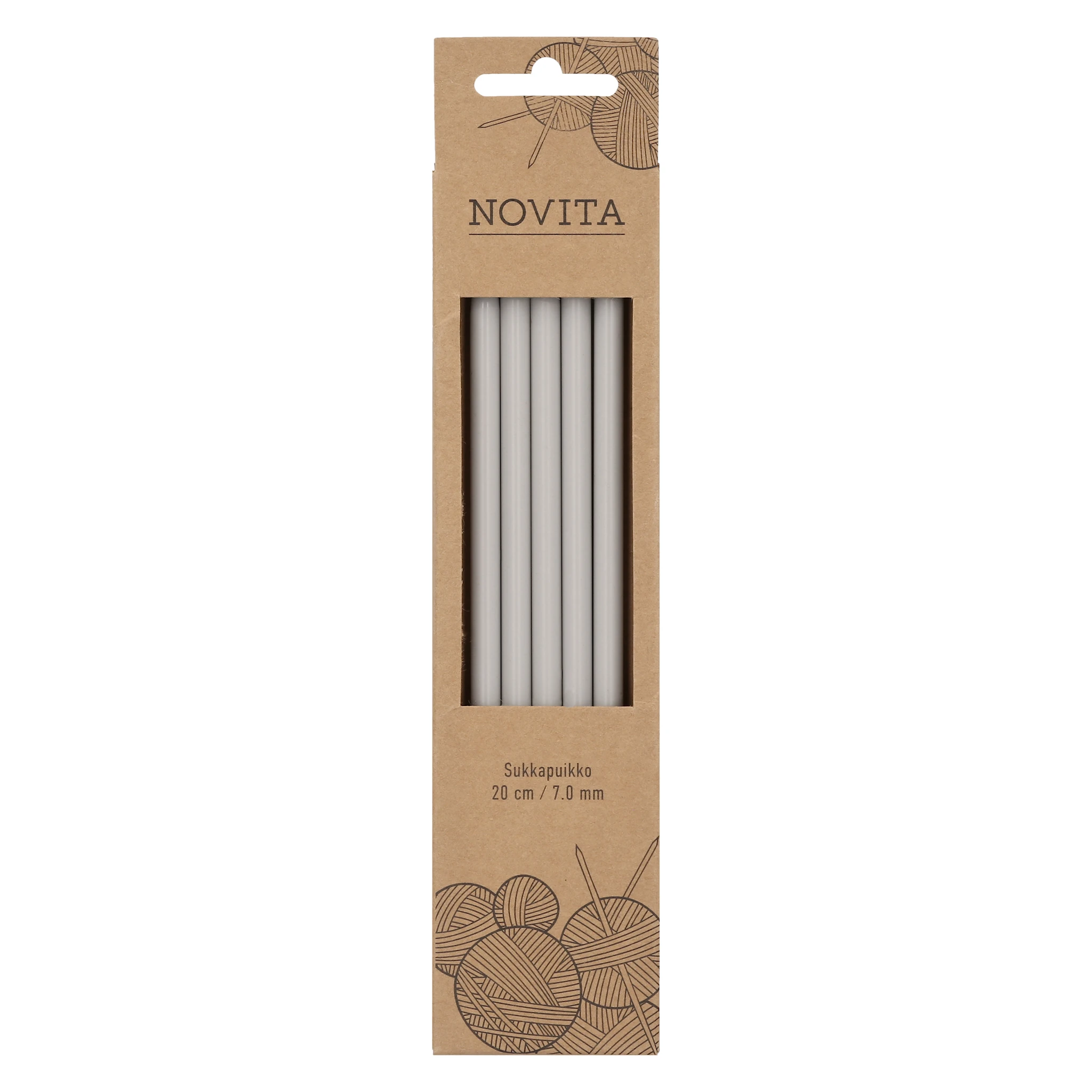 Produktbild för Strumpstickor Plast 20 cm 7.0 Novita