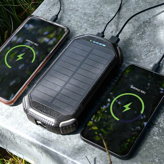 Tuotekuva 2 - QI Solar Powerbank 20.000 mAh, Mikamax