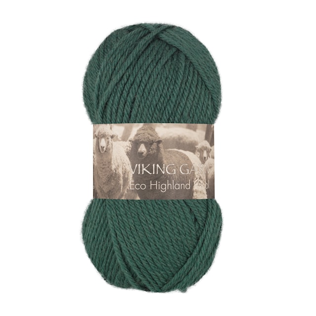 Highland Eco Wool 50 g Dark Green 233 Viking Garn