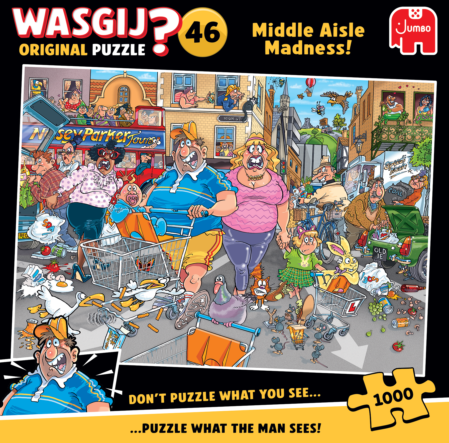 Wasgij Original 46 Keskikäytävän hulluus! Palapeli 1000 palaa