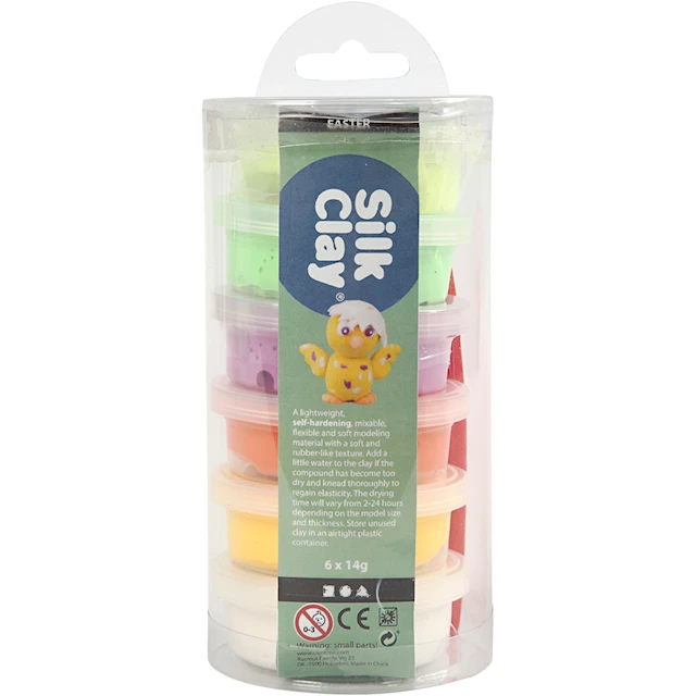 Silk Clay®, kevätvärit, 6x14 g/ 1 pkt