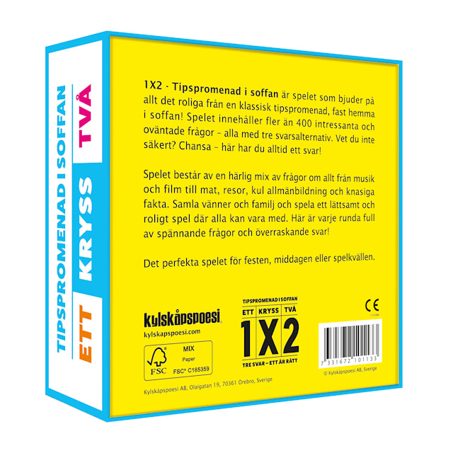 Produktbilde 2 for 1X2 - Tips: Gå på sofaen, Kylskåpspoesi (SE)