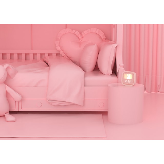 Tuotekuva 5 - MOB Herätyskello yövalolla Billy Pink