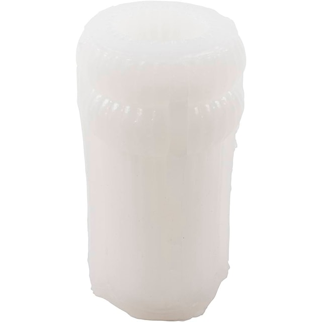 Tuotekuva 5 - Silikonimuotti, Kaareva sylinteri urilla, Kork. 12,5 cm, halk. 6 cm, 1 kpl/ 1 pkt