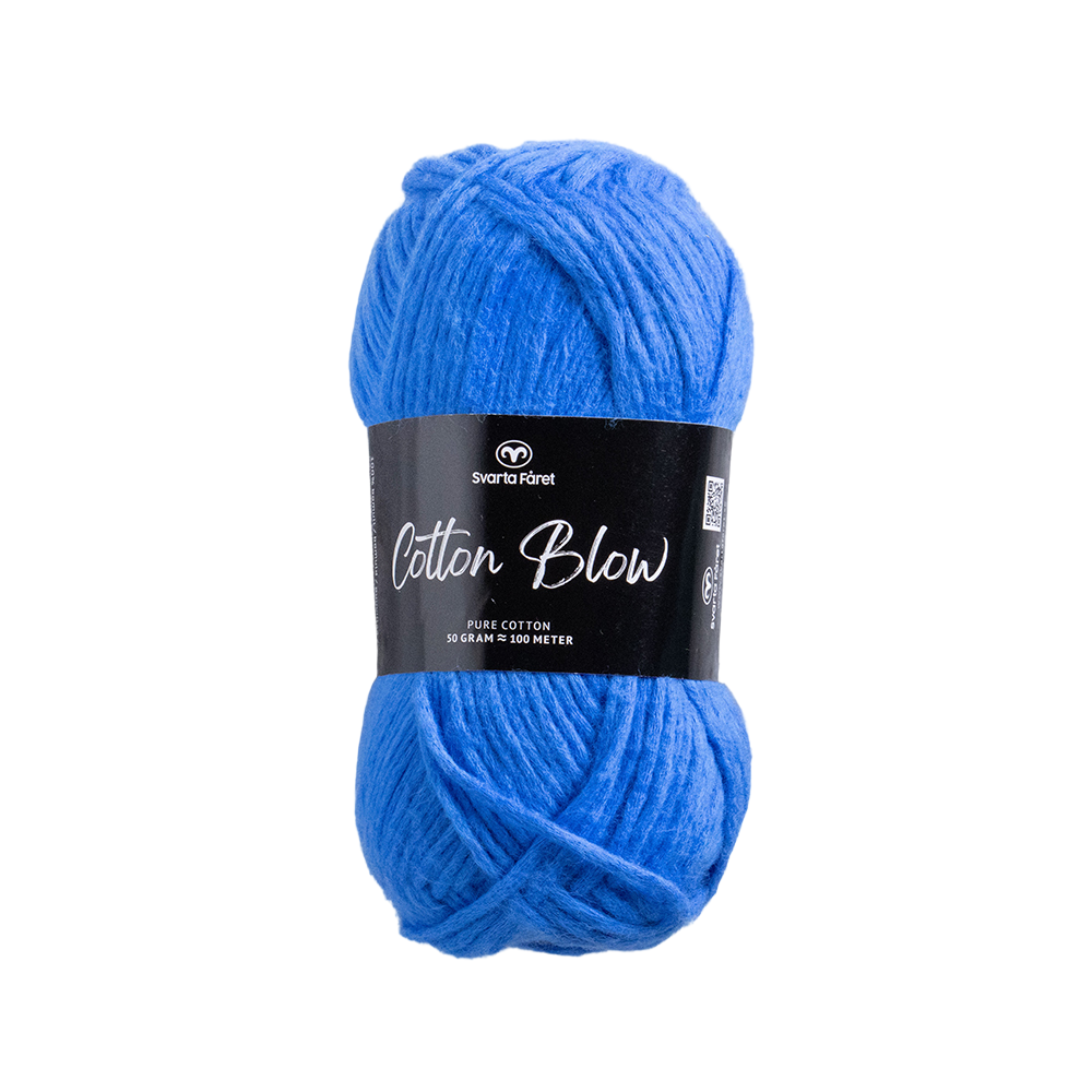 Cotton Blow Bomullsgarn 50 g Blue Blooded 020 Svarta Fåret