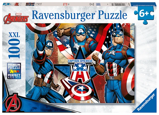 Palapelit Marvel Captain America 100 palaa, Ravensburger