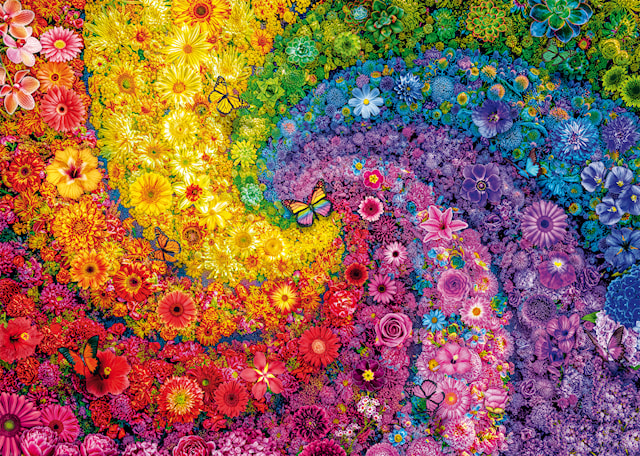 Produktbild 2 för Pussel Swirling colours in bloom 2000 bitar, Schmidt