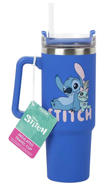 Stitch Sininen 900 ml Eristetty Muki Pillillä Paladone