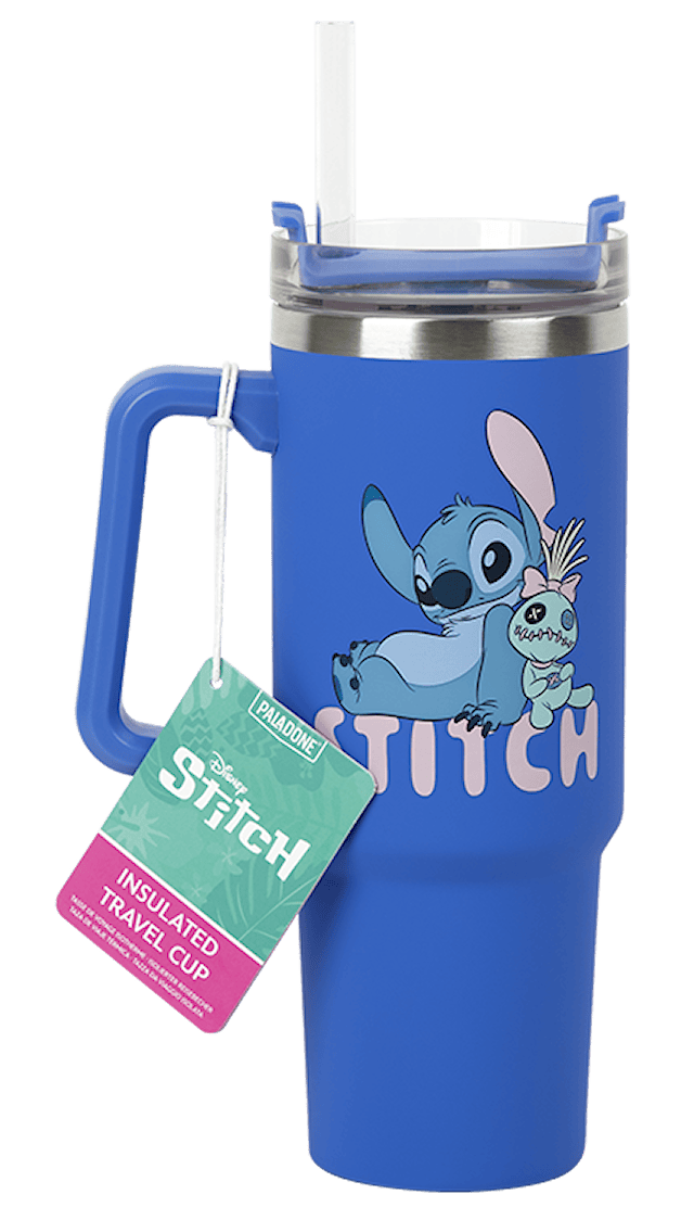 Tuotekuva 1 - Stitch Sininen 900 ml Eristetty Muki Pillillä Paladone