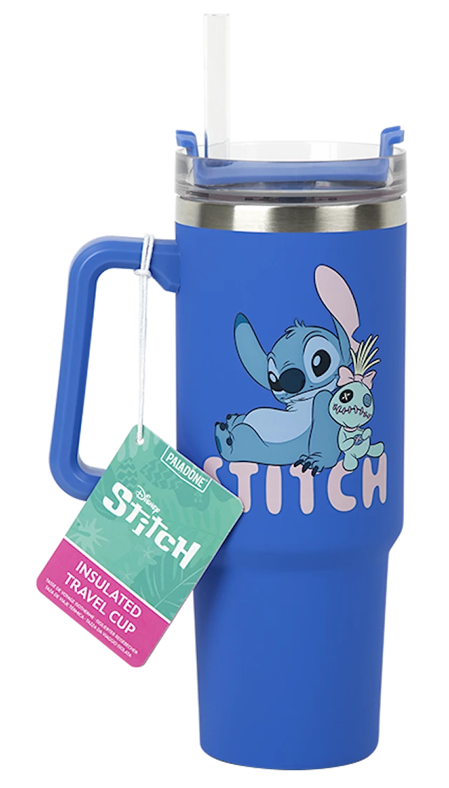 Stitch Sininen 900 ml Eristetty Muki Pillillä Paladone