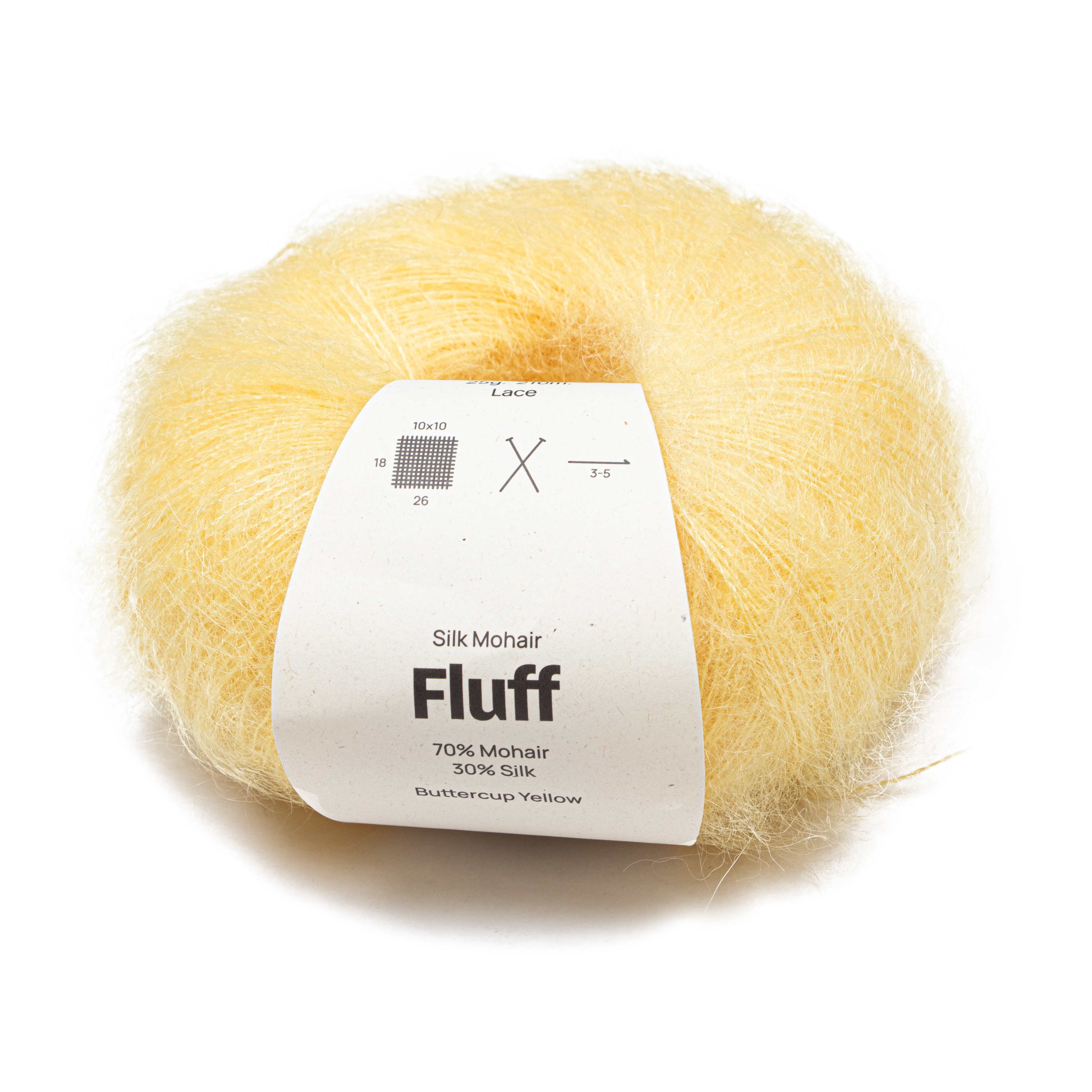 Silk Mohair Fluff 25 gr Buttercup yellow A786 Adlibris