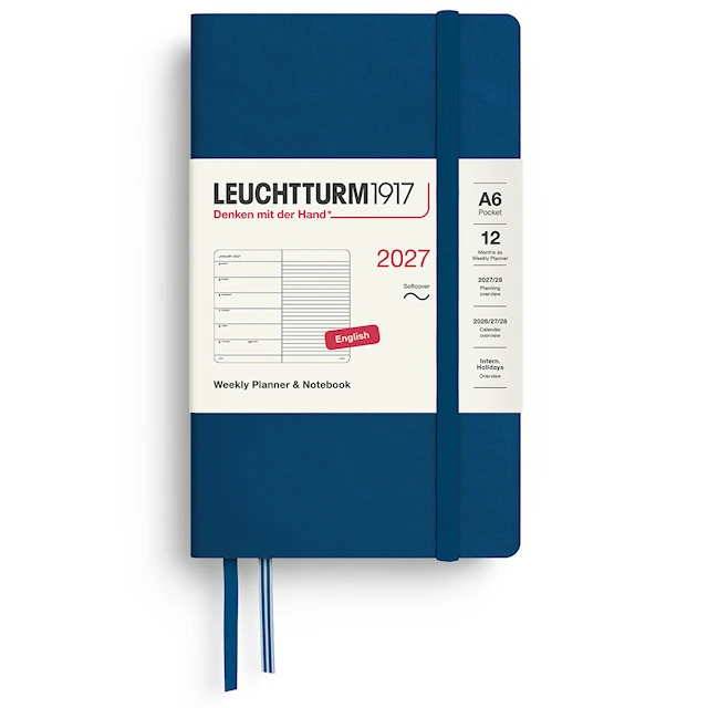Weekly PLANNER & Notebook 2027 A6 Soft Indigo Leuchtturm1917