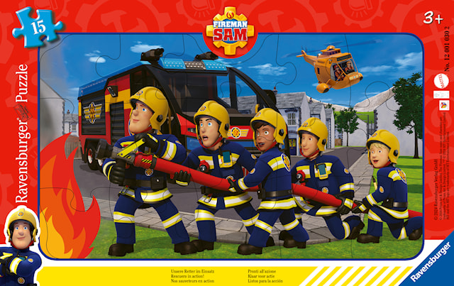 Puslespill Fireman Sam Rescuers In Action 15 brikker, Ravensburger