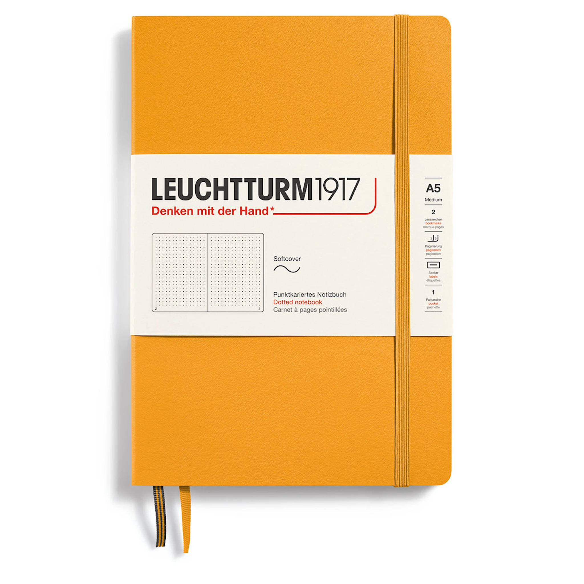 Produktbild för Anteckningsbok A5 Soft Prickad Rising Sun Leuchtturm1917