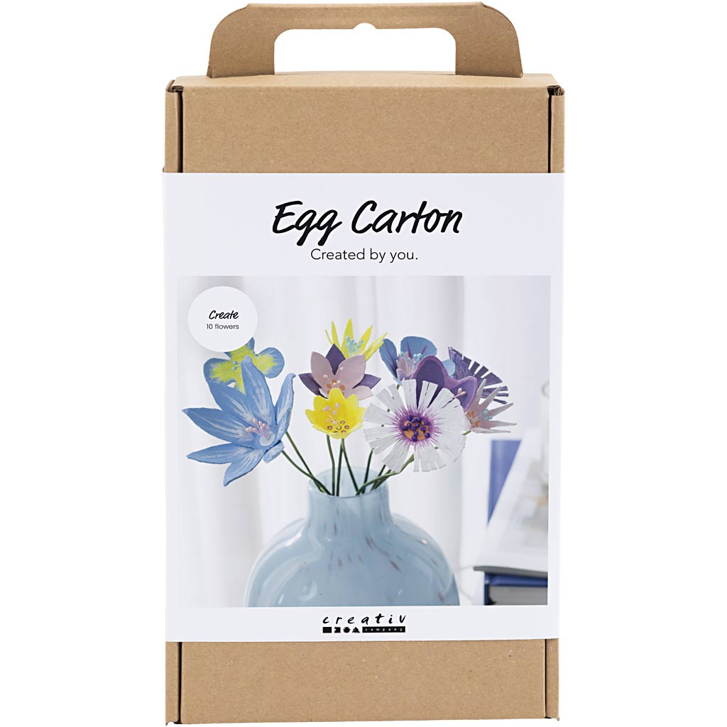 DIY Kit Blommor av &Auml;ggkartong Creativ Company