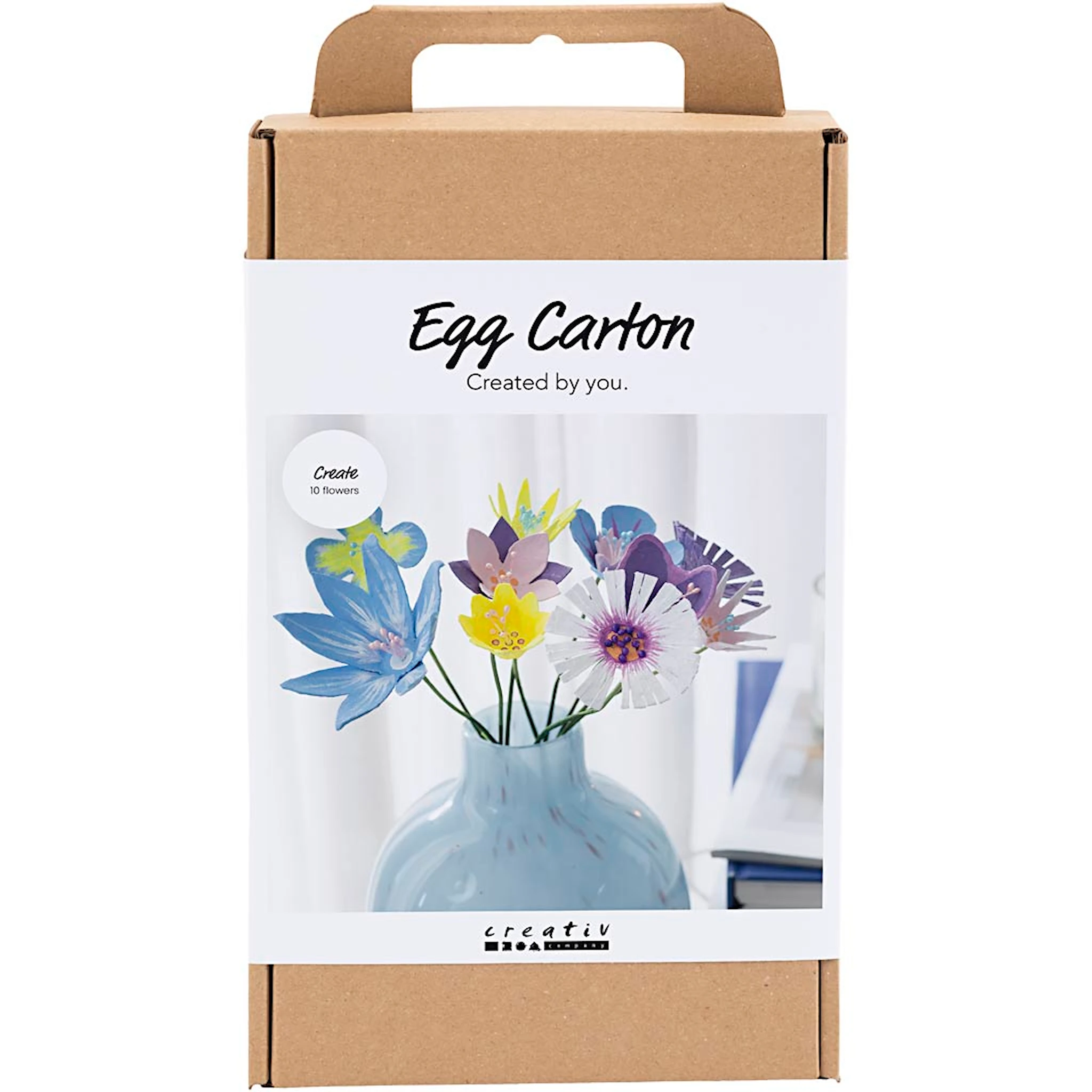 Produktbilde for DIY Kit Blomster av Eggbrett, pastellfarger, 1 pk.