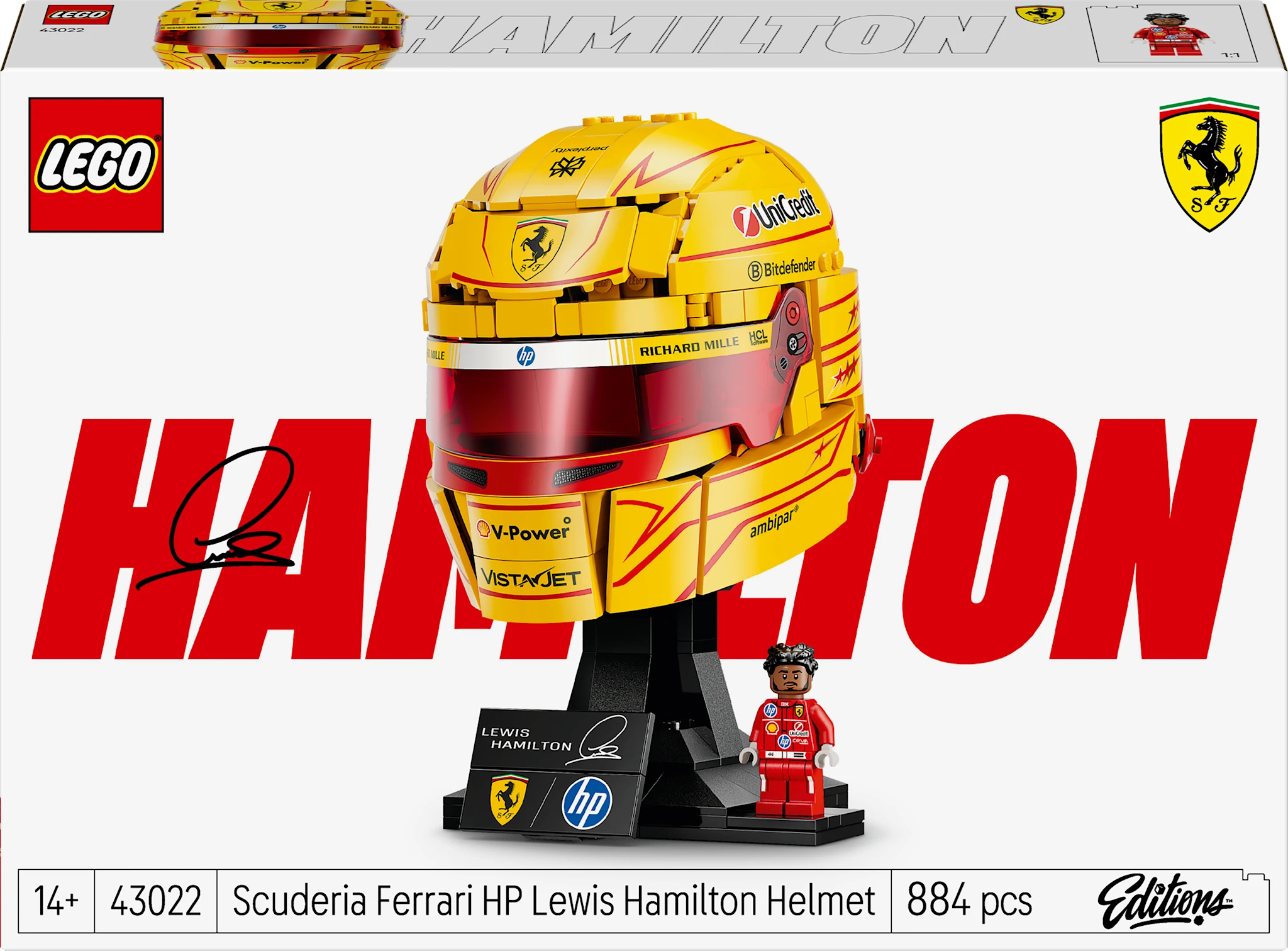 Tuotekuva ille LEGO® Editions Scuderia Ferrari HP Lewis Hamilton Helmet (43022)