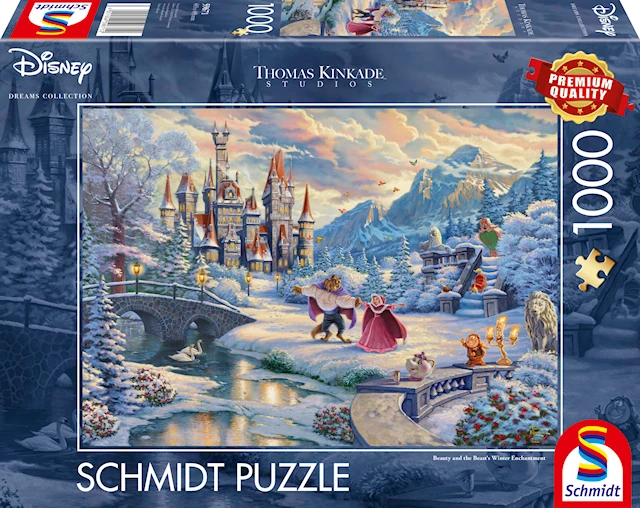 Disney Beauty and the Beast Winter Thomas Kinkade Palapelit 1000 palaa Schmidt