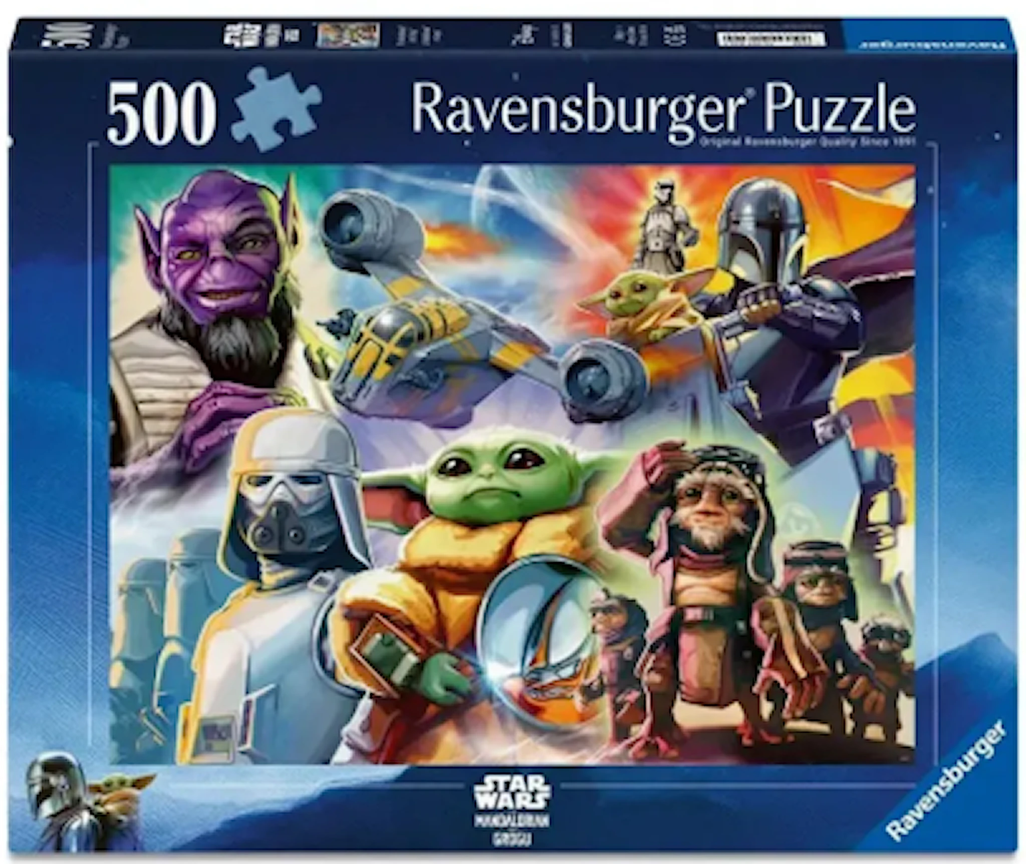 Tuotekuva ille The Mandalorian and Grogu Palapeli 500 palaa Ravensburger