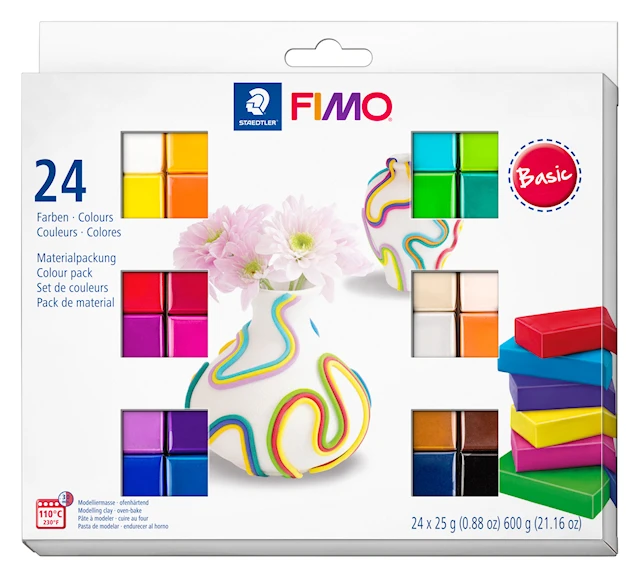 FIMO Soft Colour 24 kpl, Perusvärit