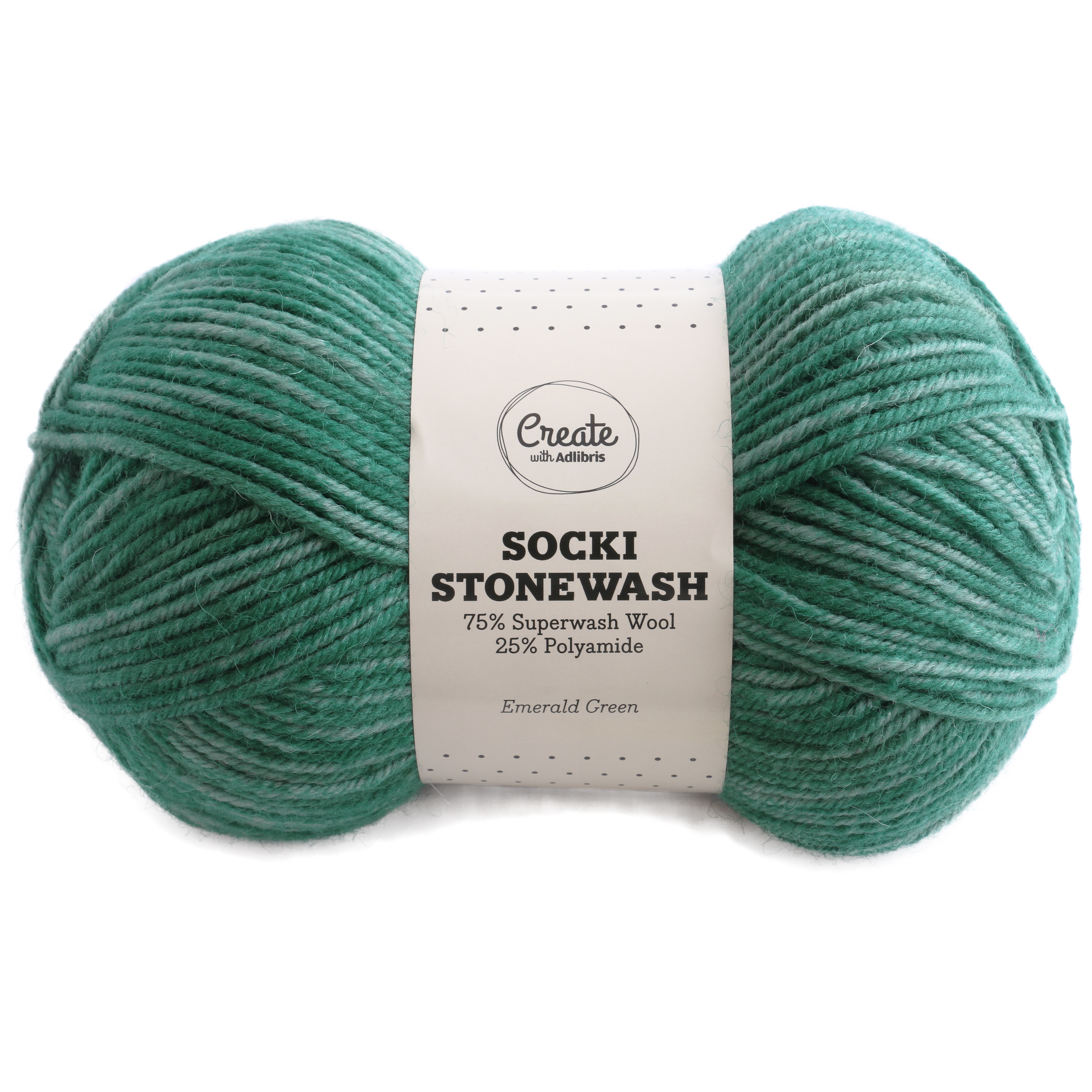 Socki Stonewash 100 g Emerald Green B137 Adlibris