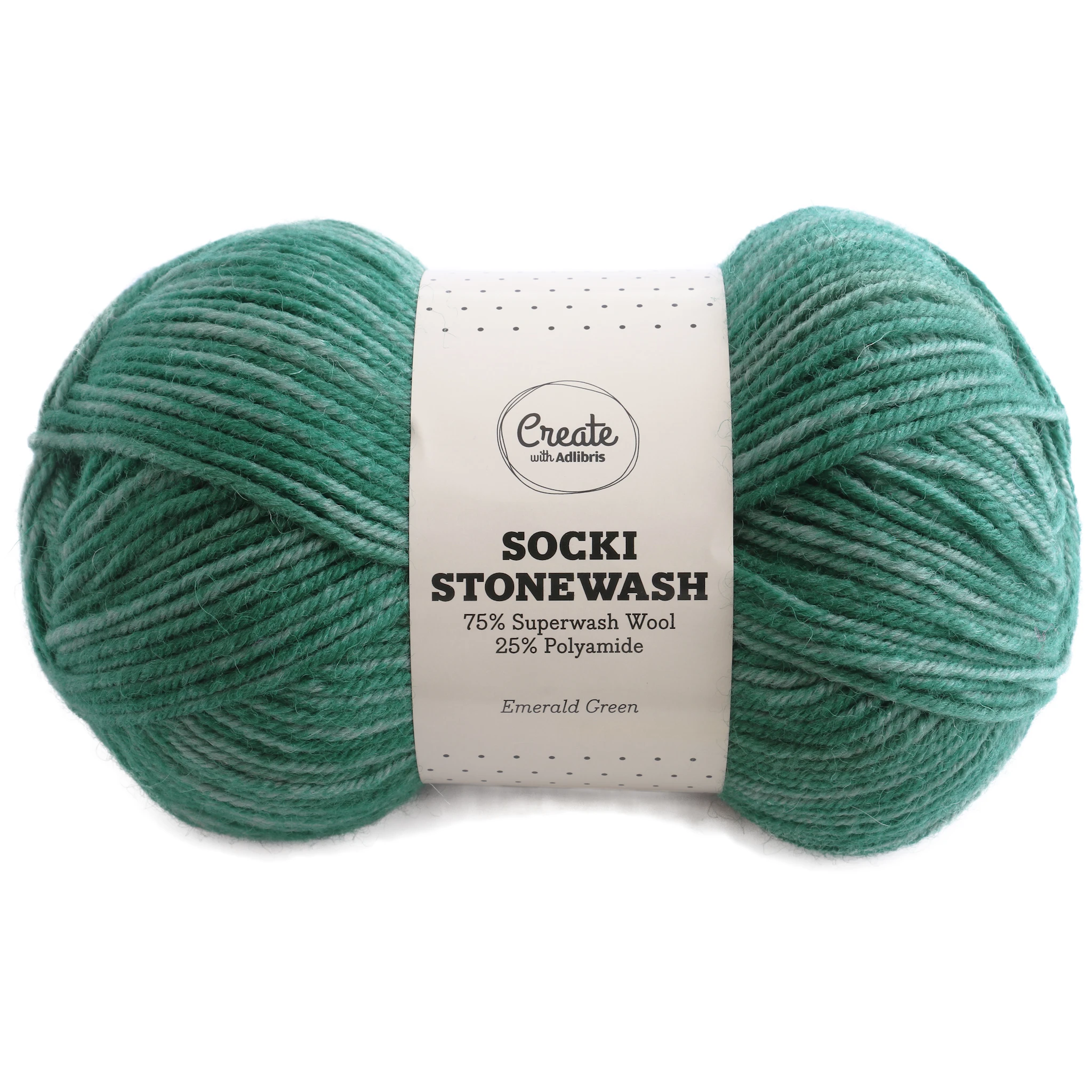 Produktbild för Socki Stonewash 100 g Emerald Green B137 Adlibris