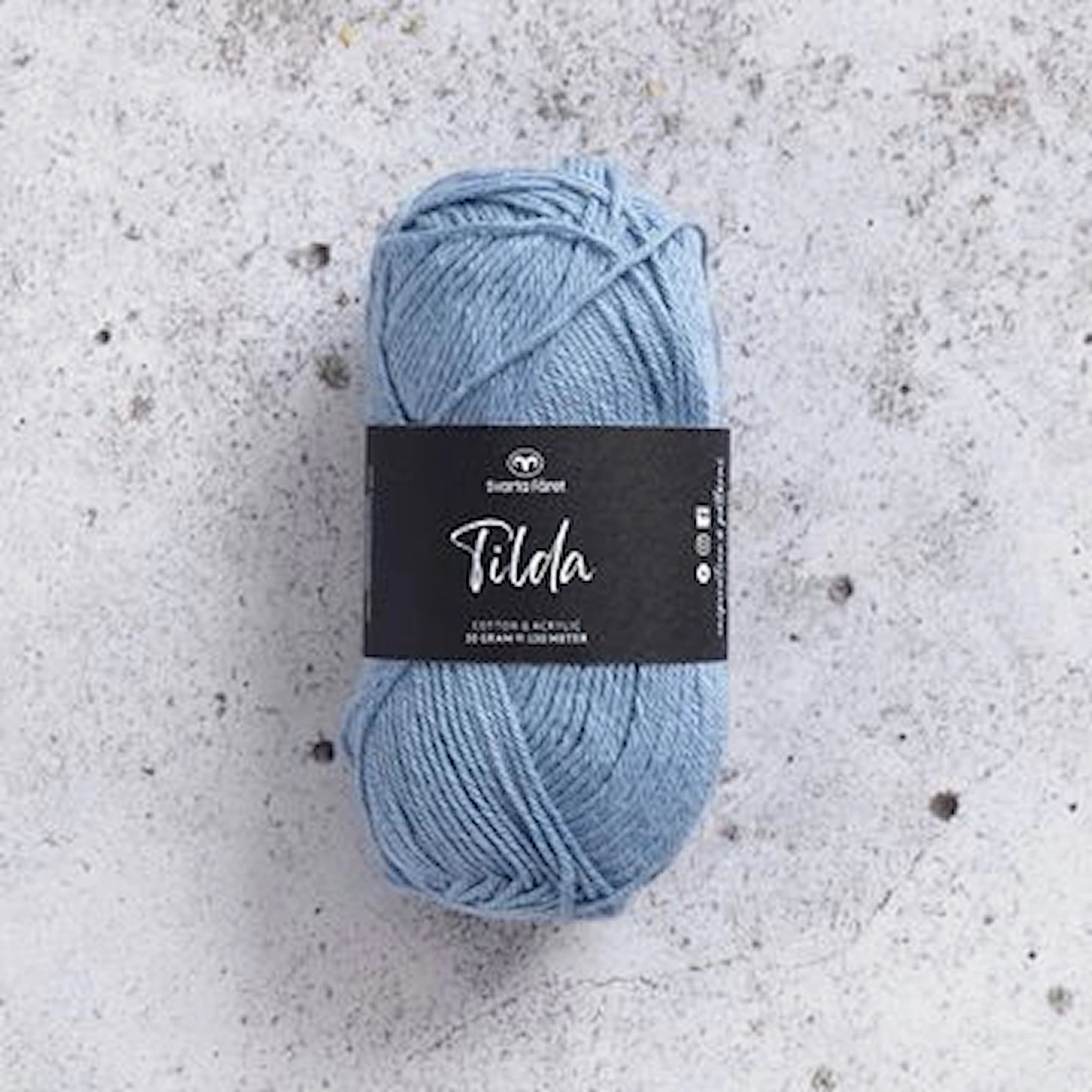Produktbild för Tilda Garn Bomullsmix 50g Svarta Fåret