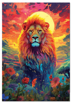 Pussel Majestic Lion Stare 500 bitar, Educa