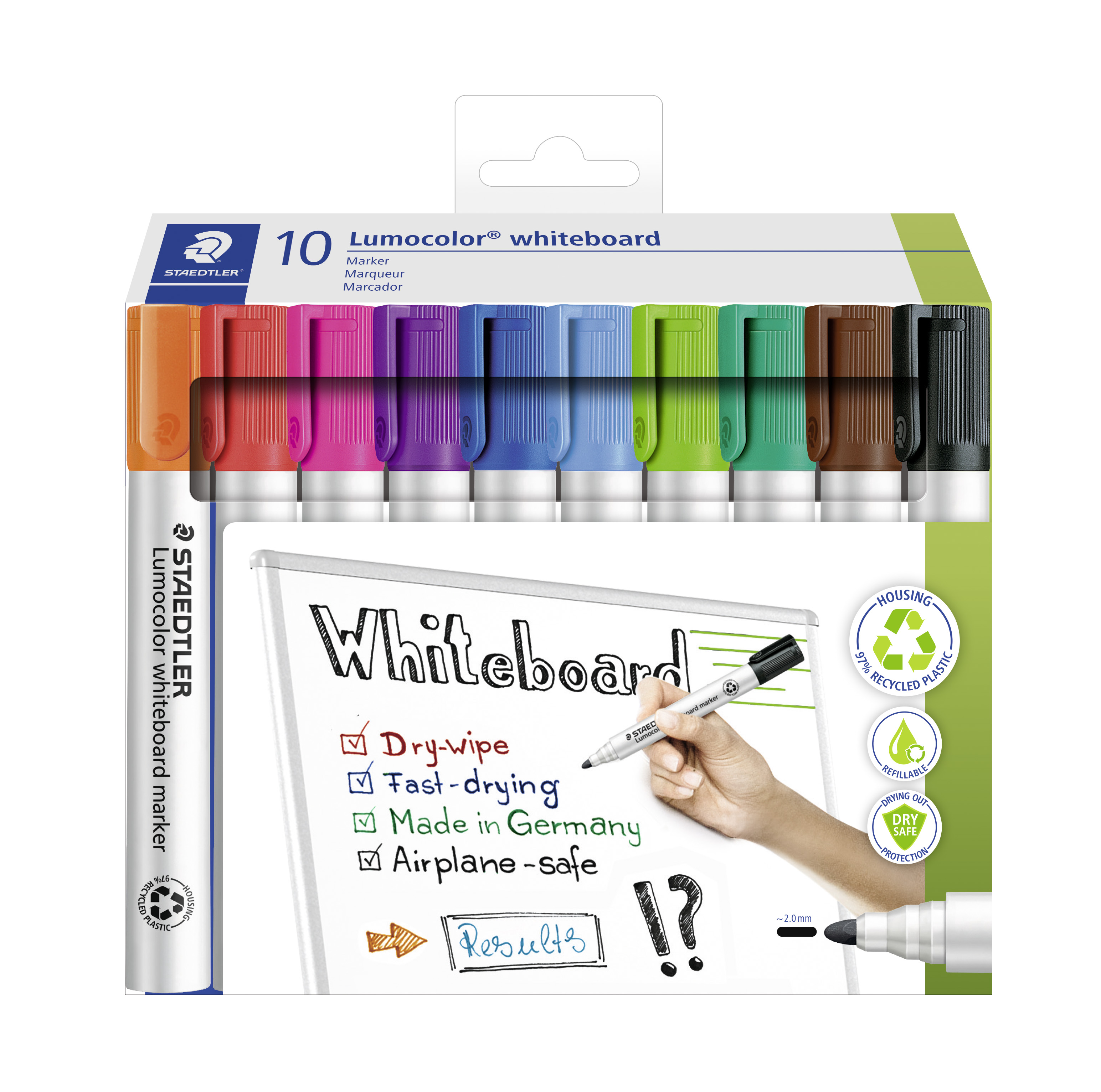 Lumocolor Whiteboard-markerit 10-pack Staedtler