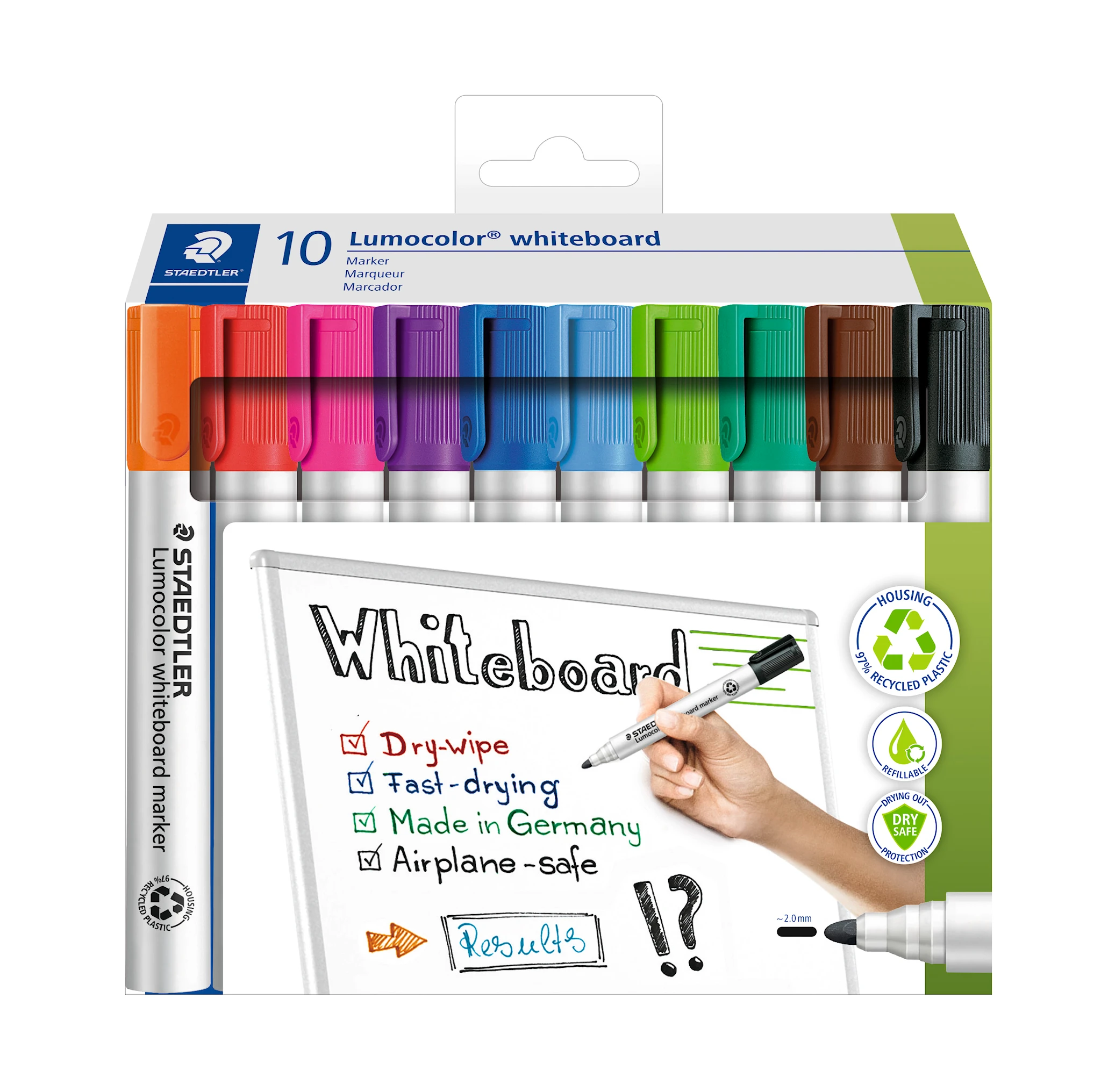 Produktbild för Lumocolor Whiteboardmarkers 10-pack Staedtler