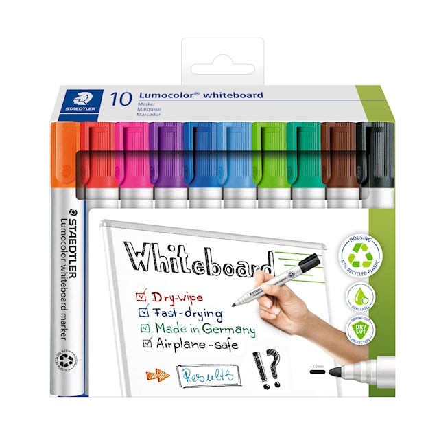 Produktbild 1 för Lumocolor Whiteboardmarkers 10-pack Staedtler