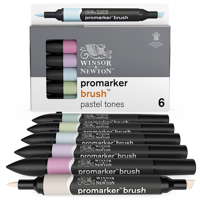 Produktbild 3 för Brushmarker Pastel Tones 6-pack Winsor & Newton