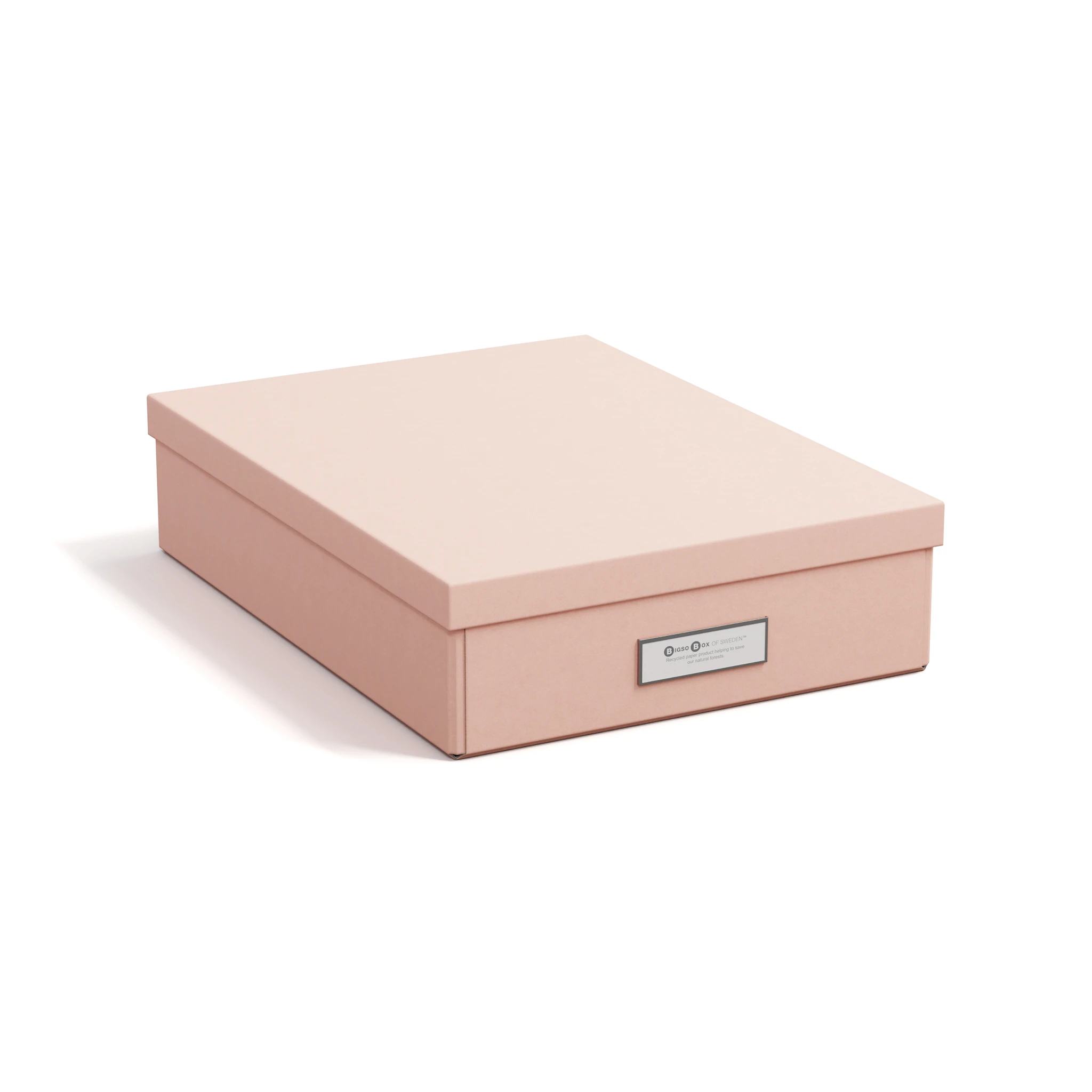 Produktbilde for Oppbevaringsboks Kleo A4 Dusty Pink Bigso Box of Sweden
