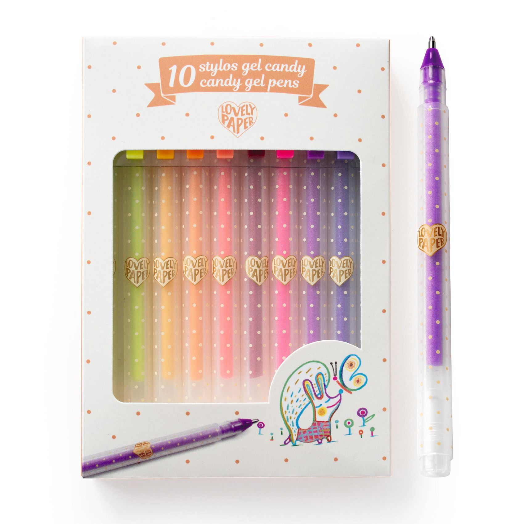 Pennset Candy-färgade Gelpennor 10-pack Djeco