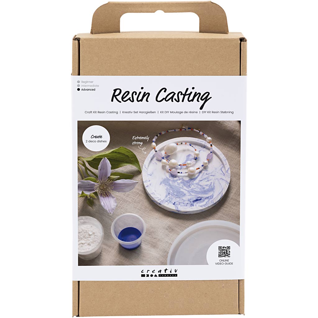 DIY Kit Resingjutning bricka med marmorering Creativ Company