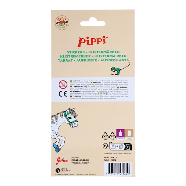 Produktbilde 2 for Klistremerker Pippi 2
