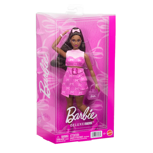 Produktbild 6 för Barbie Deluxe Style Bright Pink Skirt Modedocka med Hörapparat