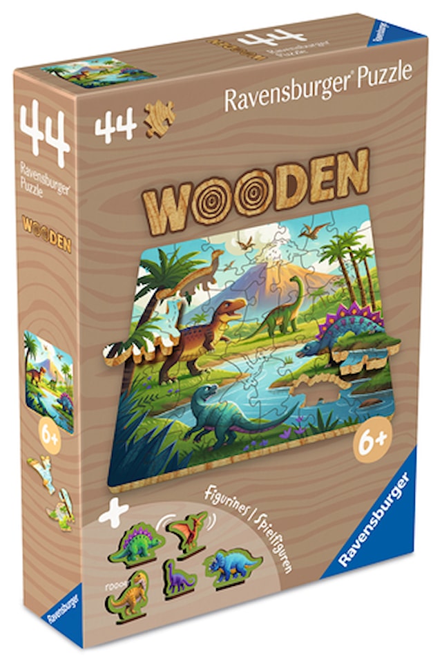 Tuotekuva 3 - Ravensburger Puinen Dinosauruspalapeli 44 palaa
