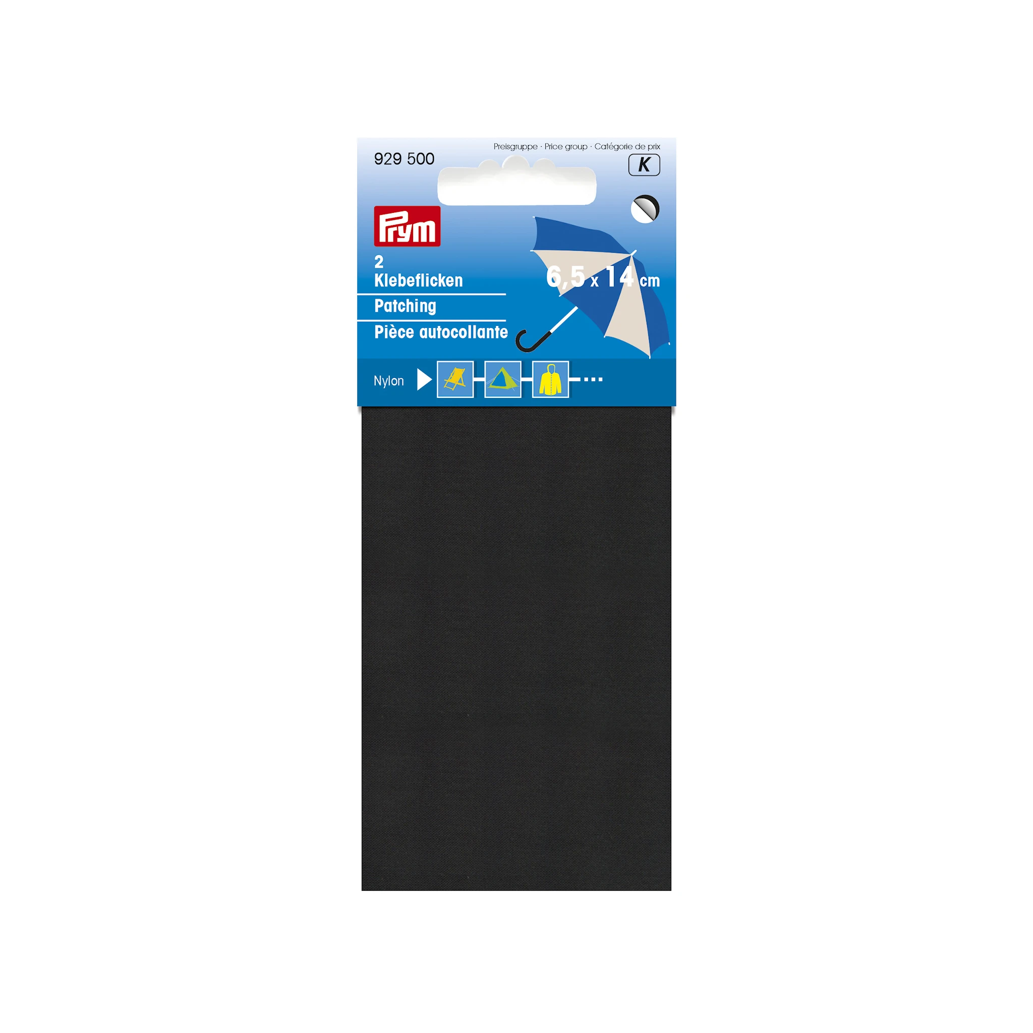 Produktbilde for Reparasjonslapper Nylon 6,5 x 14 cm 1 stk. Sort Prym