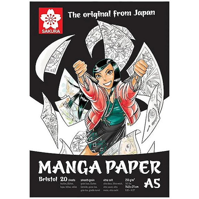 Piirustuslehtiö Sakura Manga paperilehtiö A5 250g 20 arkkia