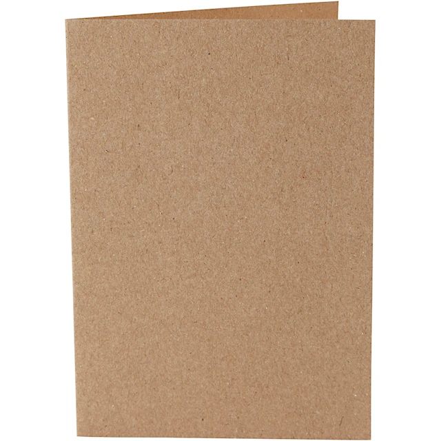 Korttipohja, kortin koko 10,5x15 cm, 220 g, luonnonrusk., 10 kpl/ 1 pkt