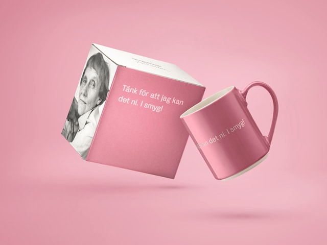 Produktbild 4 för Astrid Lindgren Mugg Tänk För Att Jag Kan 35 cl Rosa, Design House Stockholm