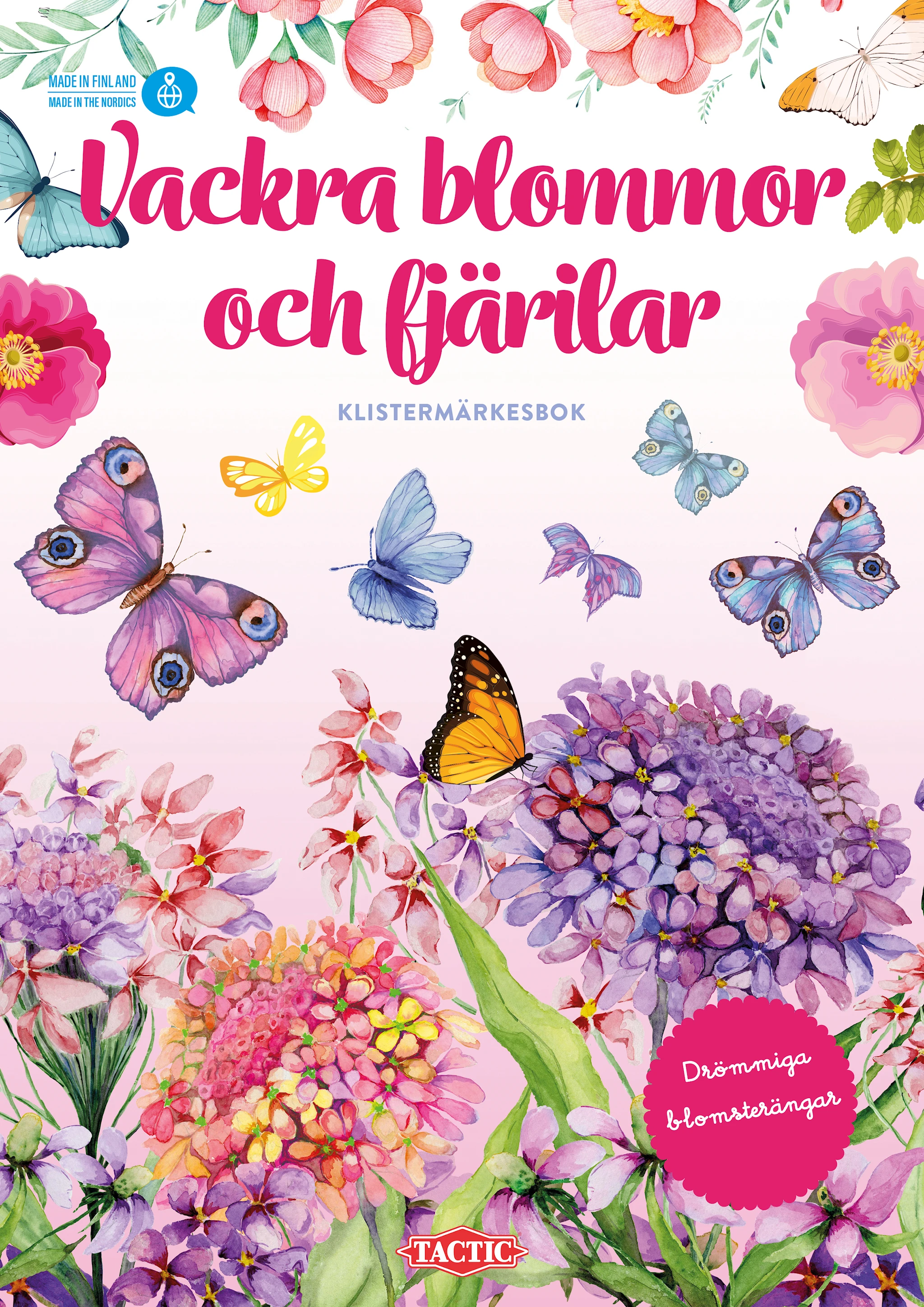 Produktbilde for Blomster og sommerfugler med klistremerker Tactic