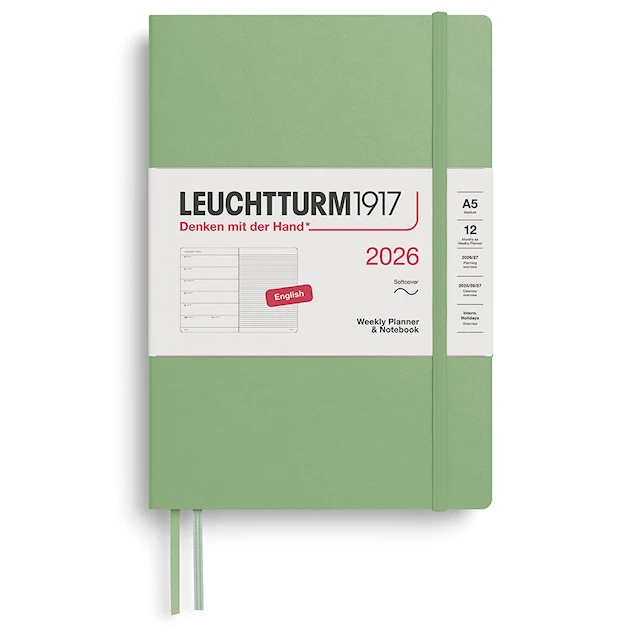 Weekly Planner & Notebook 2026 A5 Soft Sage Leuchtturm1917