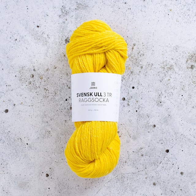 Svensk Ull 3tr Villasukka 100 gr Dandelion Bloom 204 Järbo